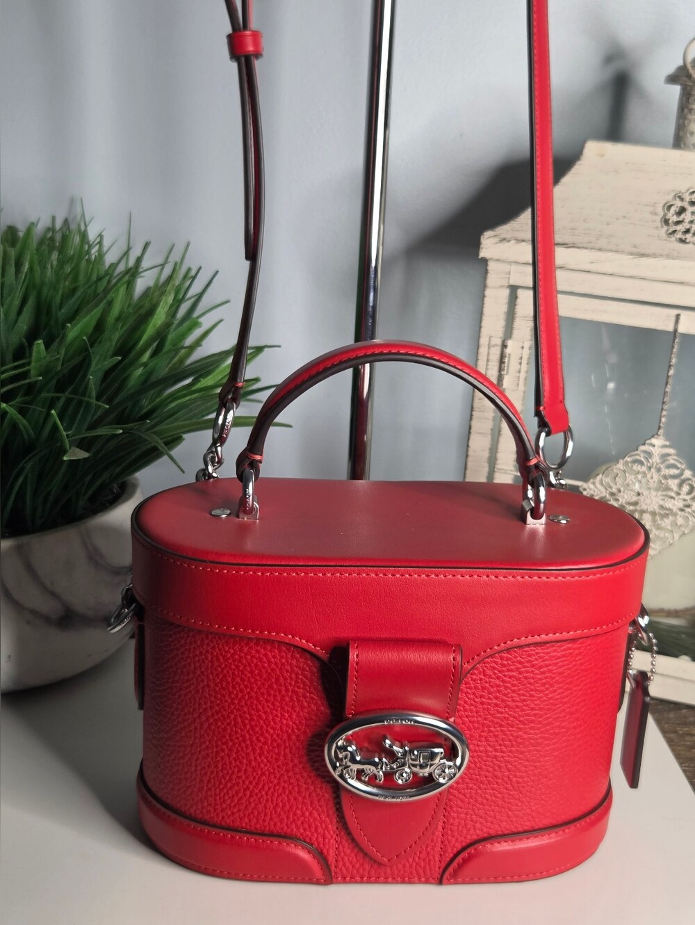 Coach Georgie Gem Crossbody Bag in Bright Poppy Red